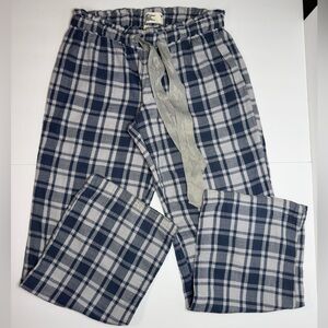 American Eagle Outfitters Navy and Light Gray Plaid Pajama Pants